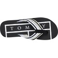 Tommy Hilfiger Zehentrenner »STRIPS HILFIGER BEACH SANDAL«, mit seitlichem Logoschriftzug