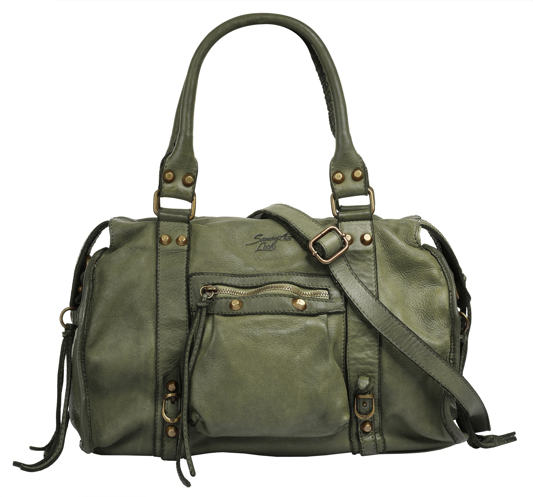 Samantha Look Shopper echt leer, made in italy (1-delig)
