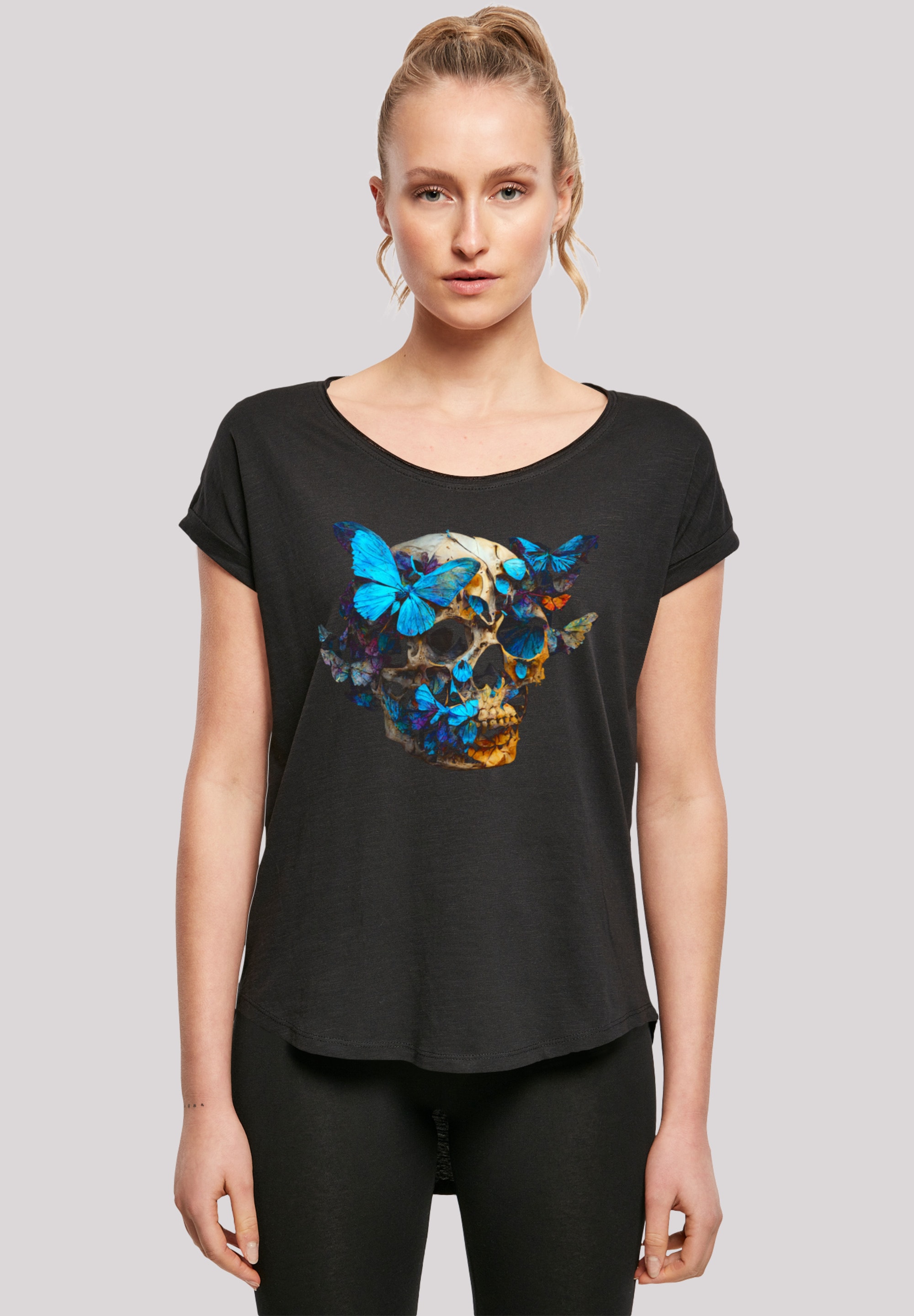 F4NT4STIC T-Shirt Skull bestellen LONG walking I\'m Print »Schmetterling TEE«, 