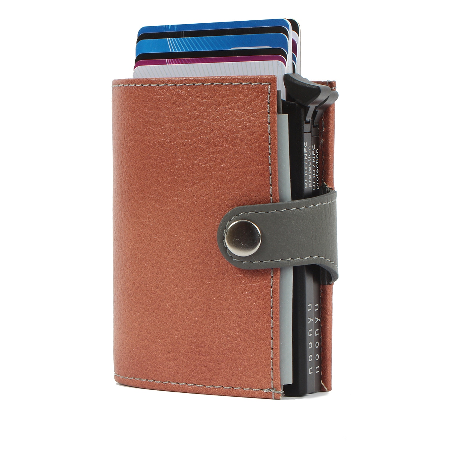 Mini Kreditkartenbörse I\'m RFID kaufen aus walking Margelisch »noonyu leather«, | Upcycling double Leder Geldbörse