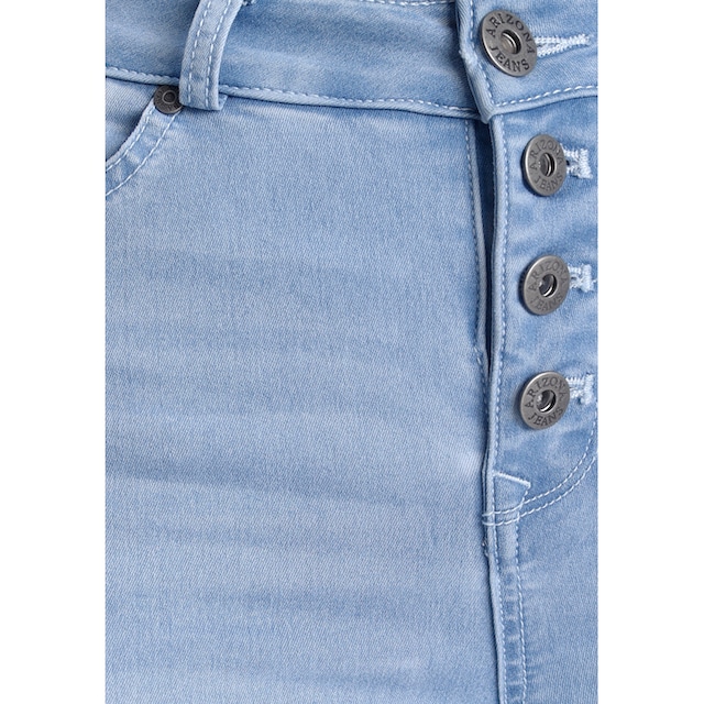 Arizona Skinny-fit-Jeans »Ultra Stretch«, High Waist mit durchgehender  Knopfleiste kaufen