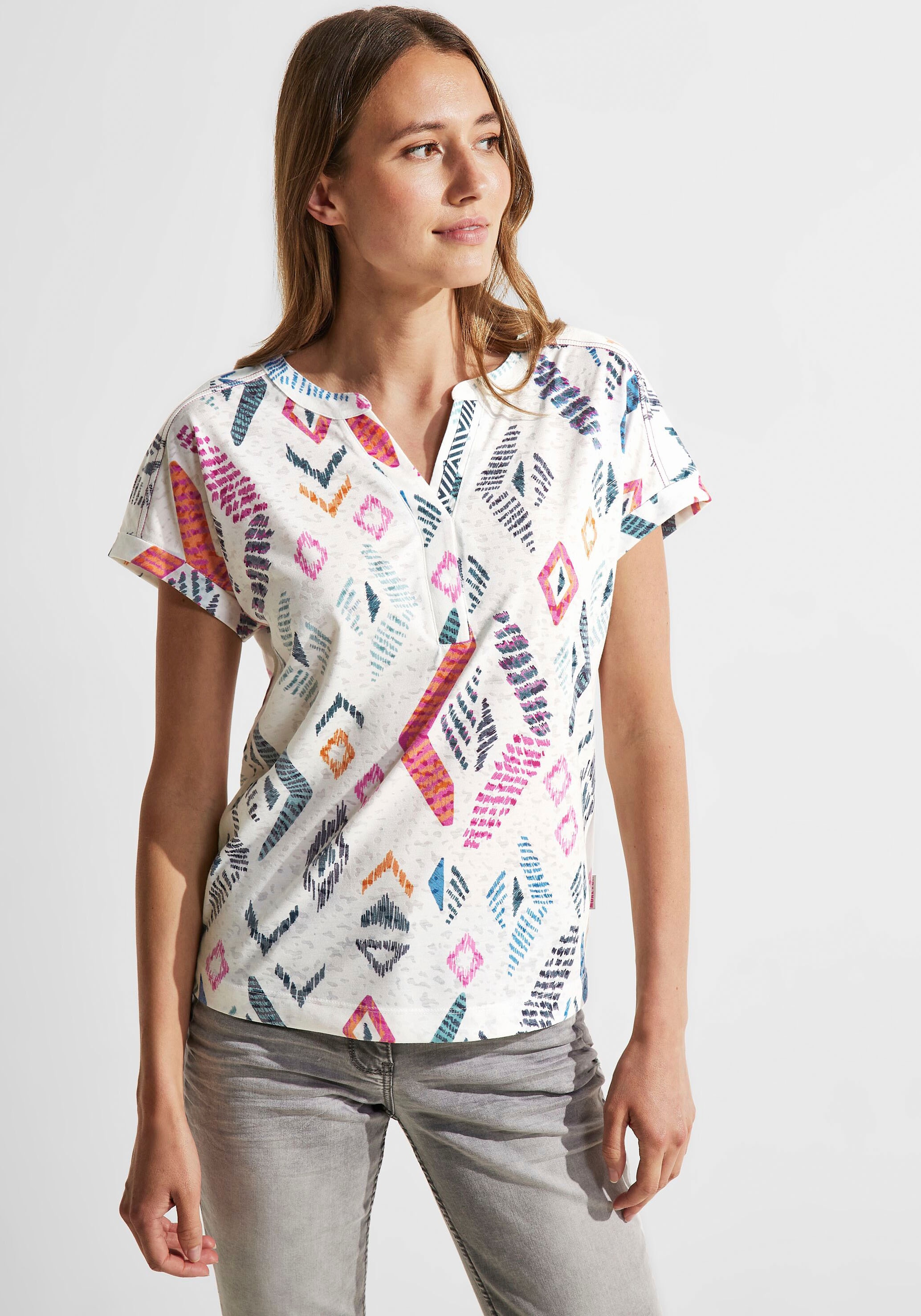 Cecil T-Shirt, mit Ausbrenner Muster kaufen | I\'m walking | V-Shirts