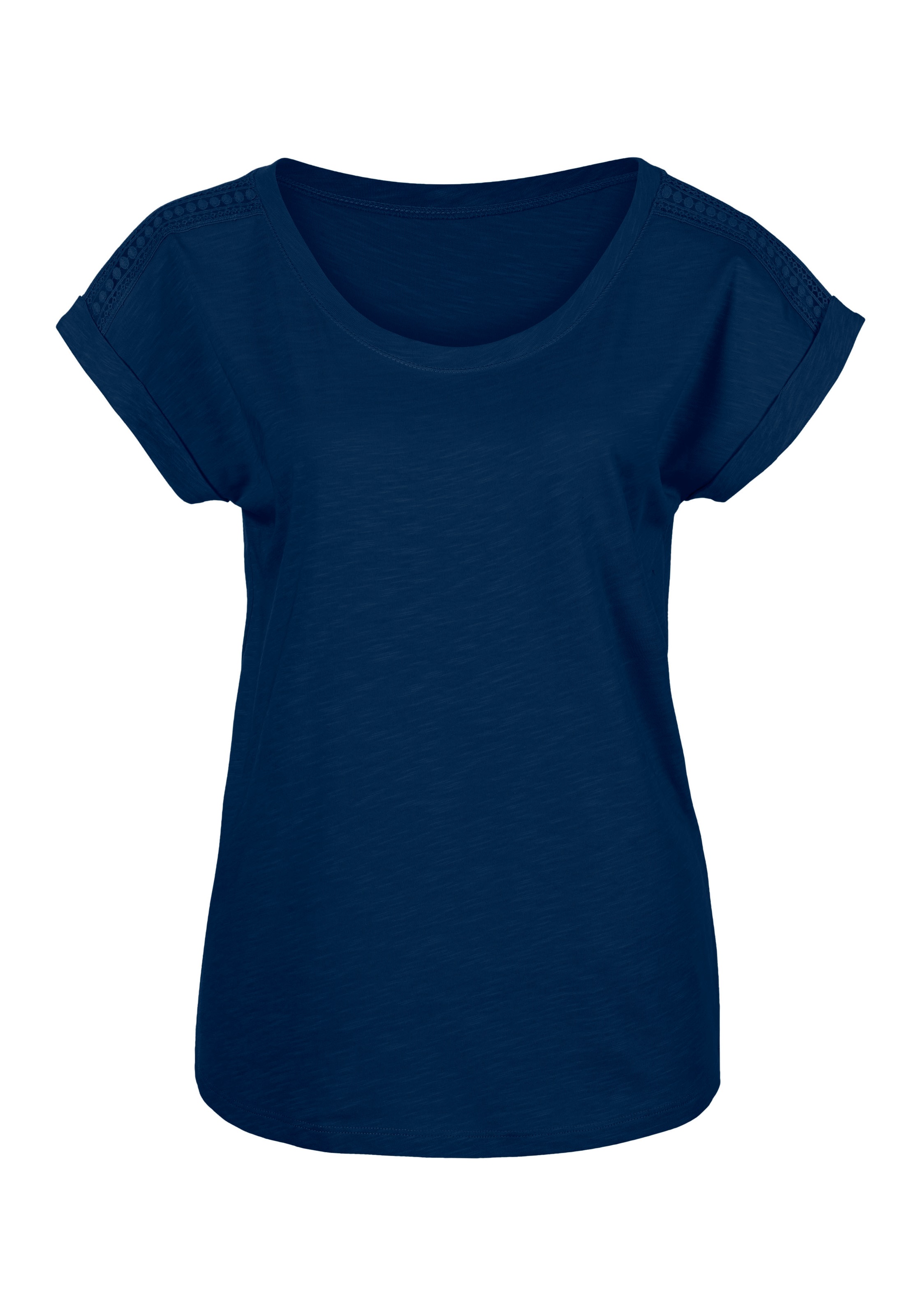 Vivance T-Shirt, (Packung, 2er-Pack), mit Häkelspitze an der Schulter  shoppen | I\'m walking