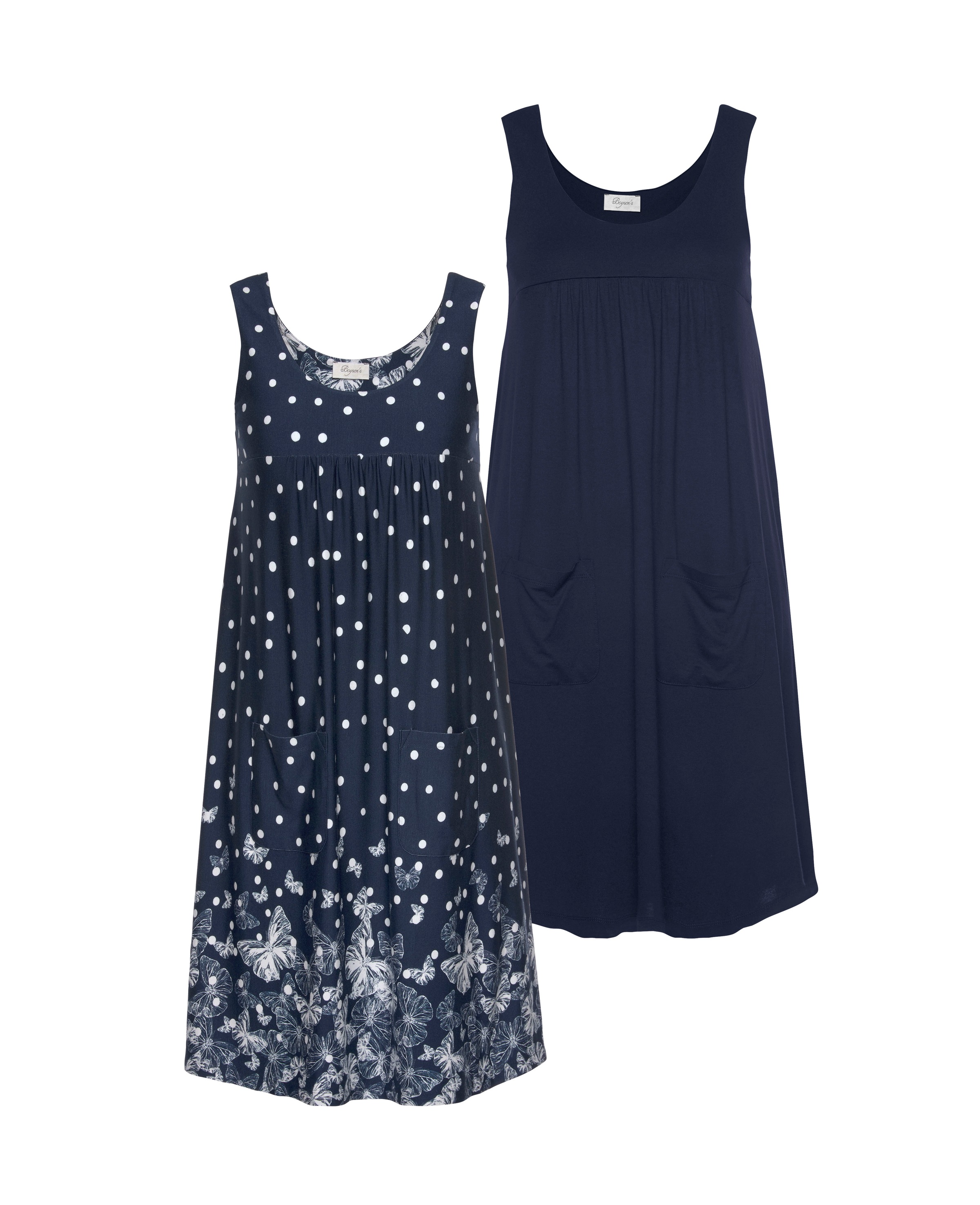 Boysen's Jerseykleid, mit Schmetterlingsdruck, 2 Stück kaufen
