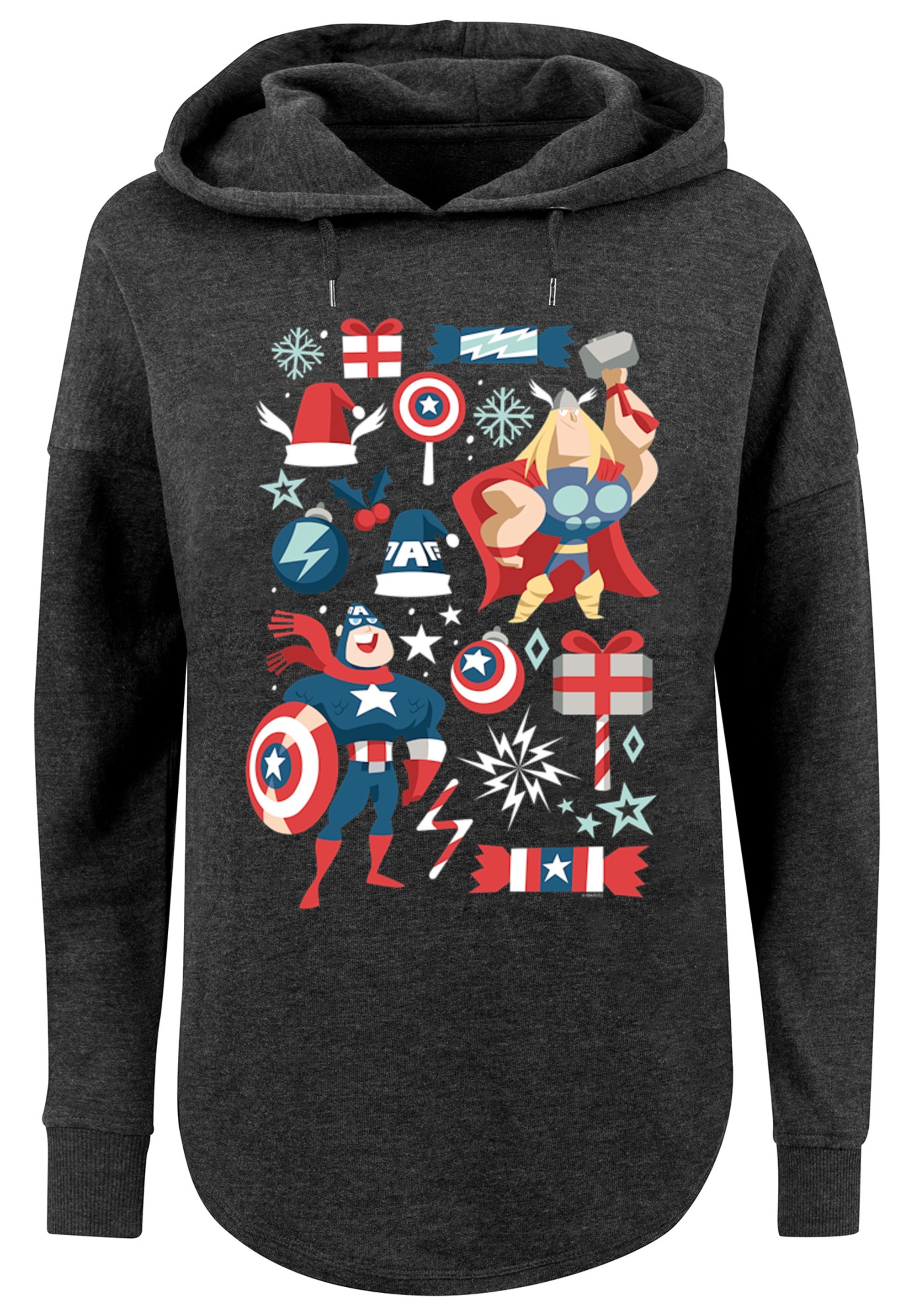 F4NT4STIC Kapuzenpullover »Marvel Thor Captain America weihnachten«, shoppen und Print