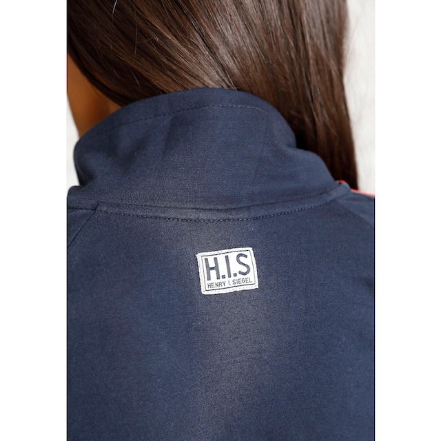 H.I.S Sweatjacke, mit gestreiftem Tape an den Ärmeln, Loungewear,  Loungeanzug kaufen