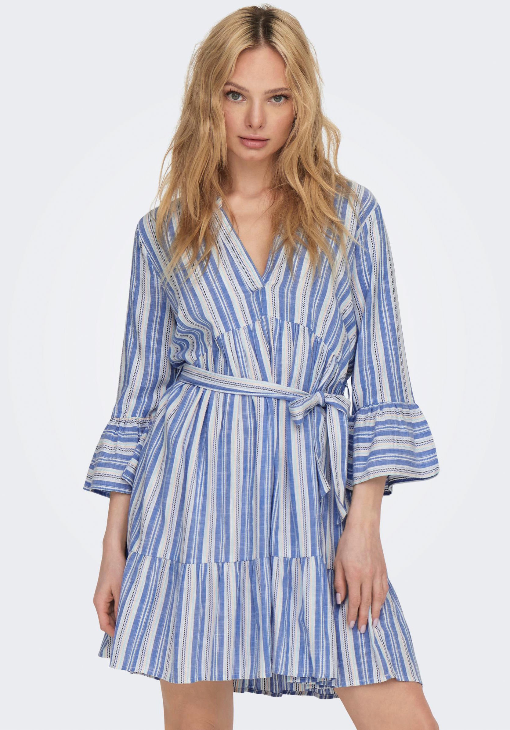 ONLY Tunikakleid ONLTONI ATHENA 3/4 DRESS WVN 3/4 Ärmel mit Volant