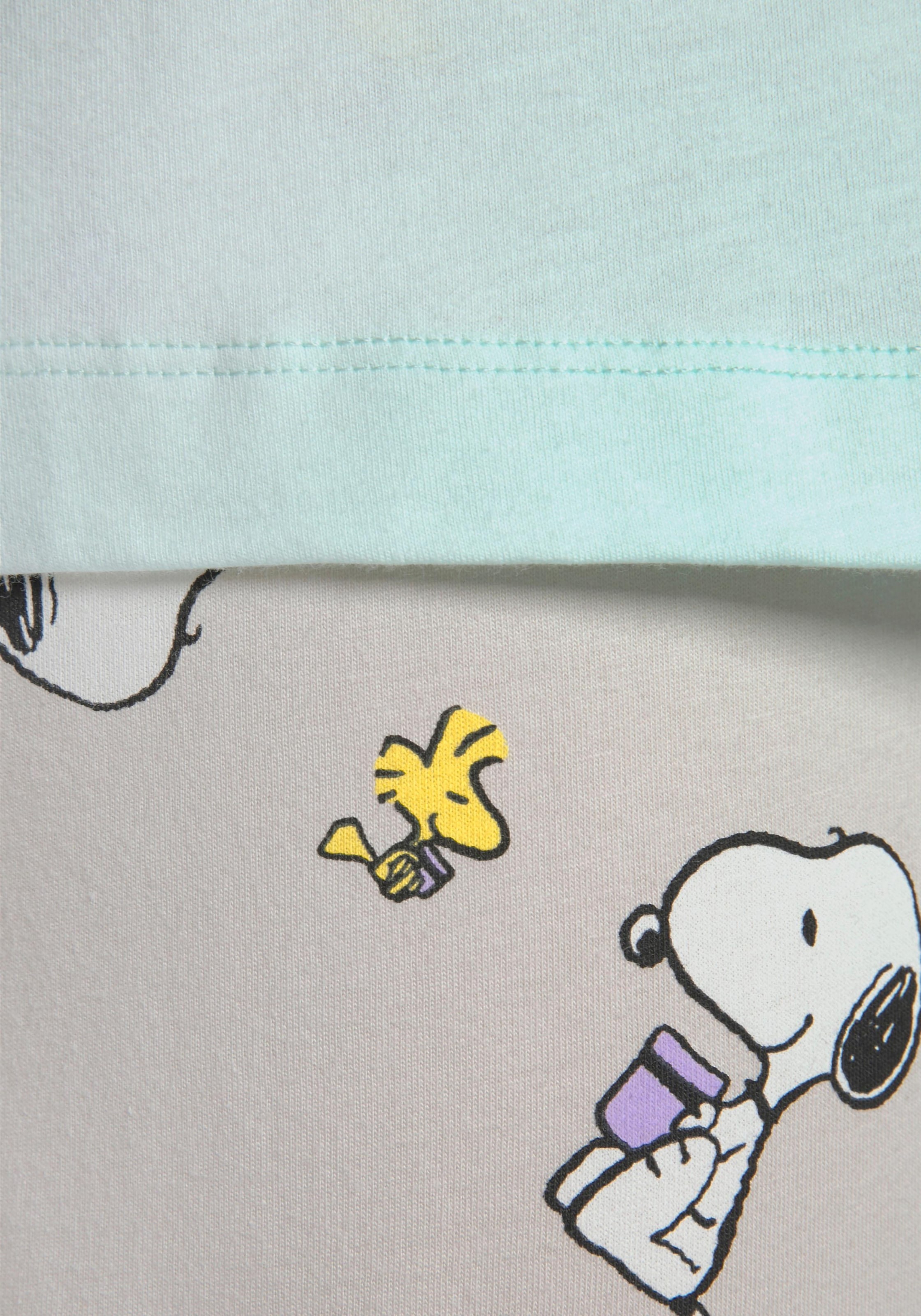 Peanuts Pyjama, auf Woodstock Druck mit (2 tlg., Snoopy & Wäsche und 1 Rechnung bestellen Stück)