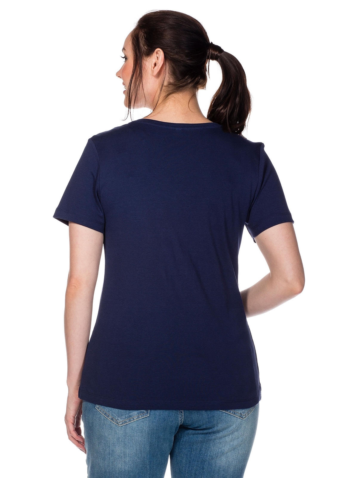 walking Größen«, I\'m gerippter Qualität | fein »Große bestellen Sheego aus T-Shirt