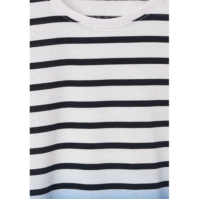 Cecil T-Shirt »EOS_Stripe Dip Dye T-Shirt«, mit gewollten Falten online