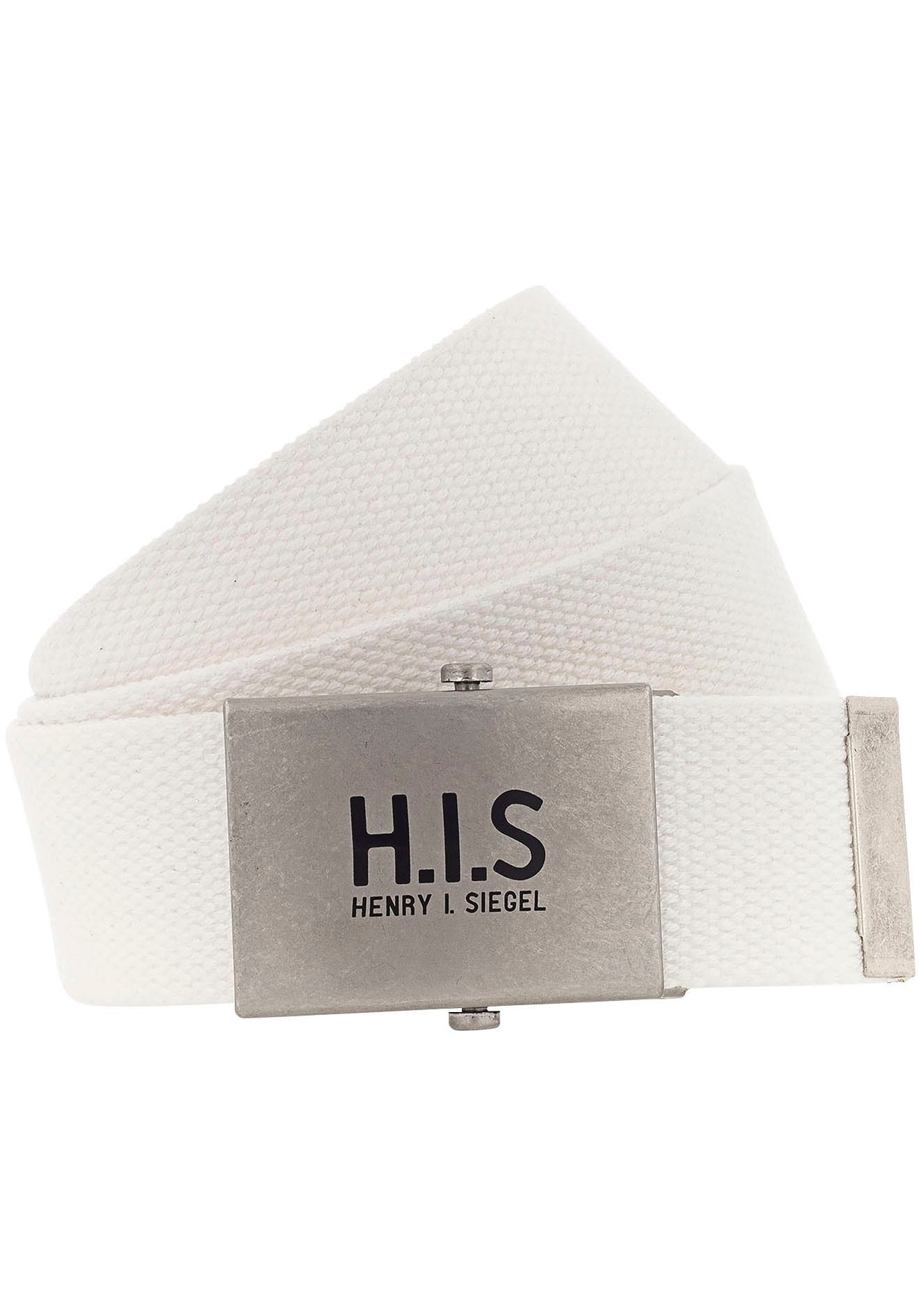 H.I.S Stoffgürtel, Bandgürtel mit H.I.S Logo auf der Koppelschließe im  Onlineshop | I'm walking
