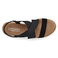 LASCANA Sandalette, mit Keilabsatz und elastischen Riemen
