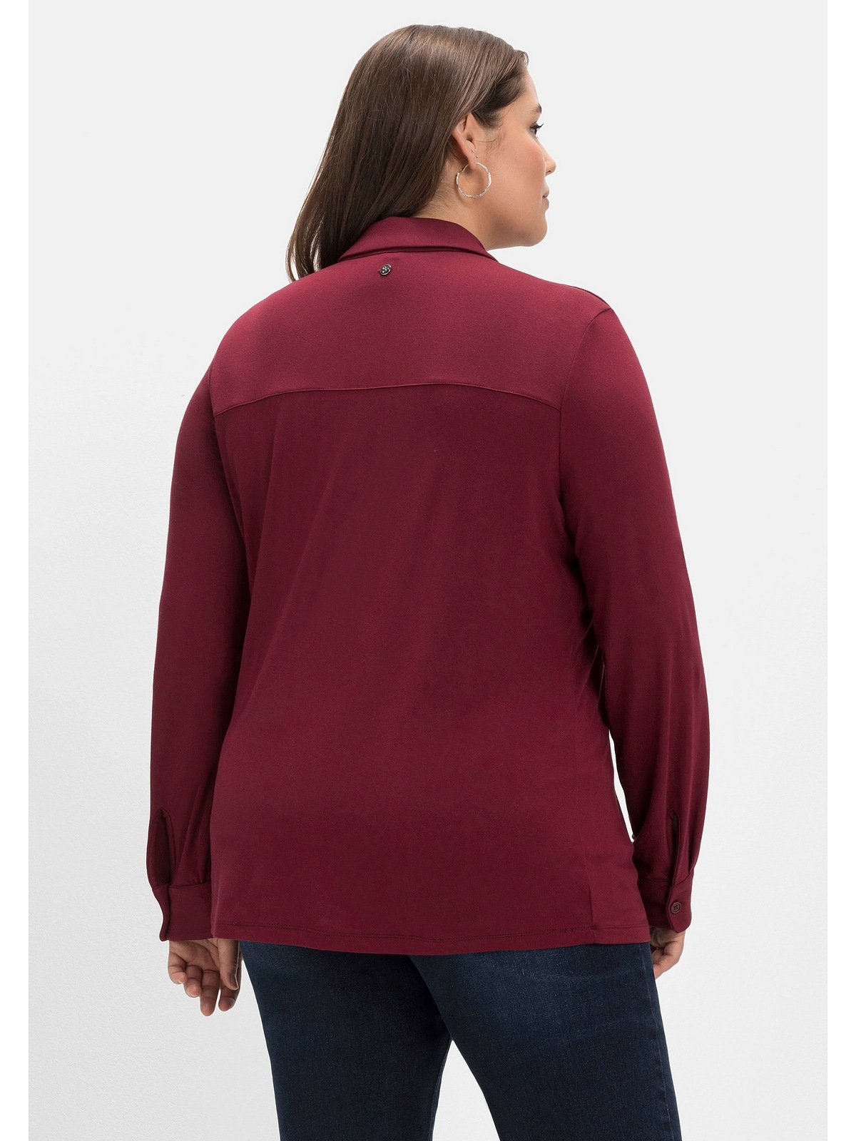 Sheego Hemdbluse »Große Größen«, aus elastischer Viskose-Jerseyware  bestellen | I\'m walking | V-Shirts