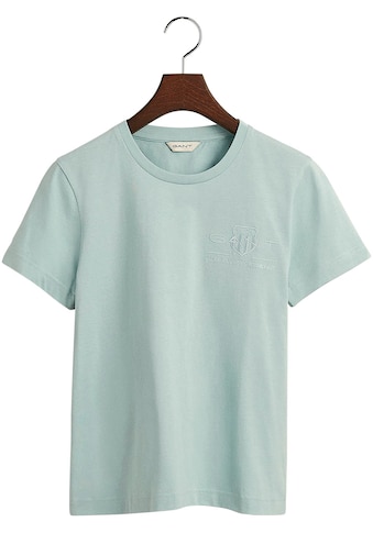 T-Shirt »REG TONAL SHIELD KA T-SHIRT«, mit Zwillingsnähten an den Saumkanten
