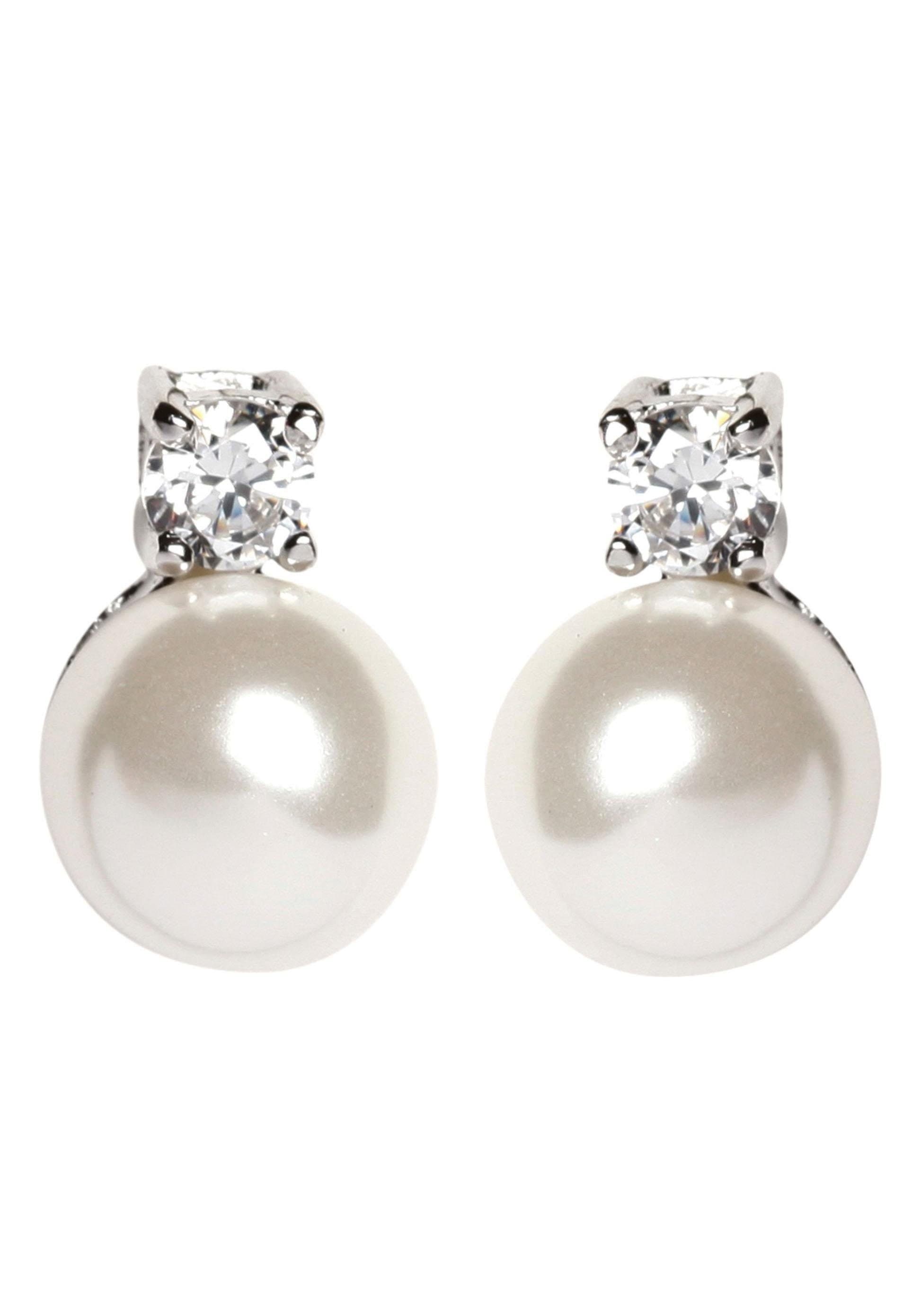 NANA KAY Paar Ohrstecker »Fashion Pearl, ST697«, mit Zirkonia und Muschelkernperlen kaufen