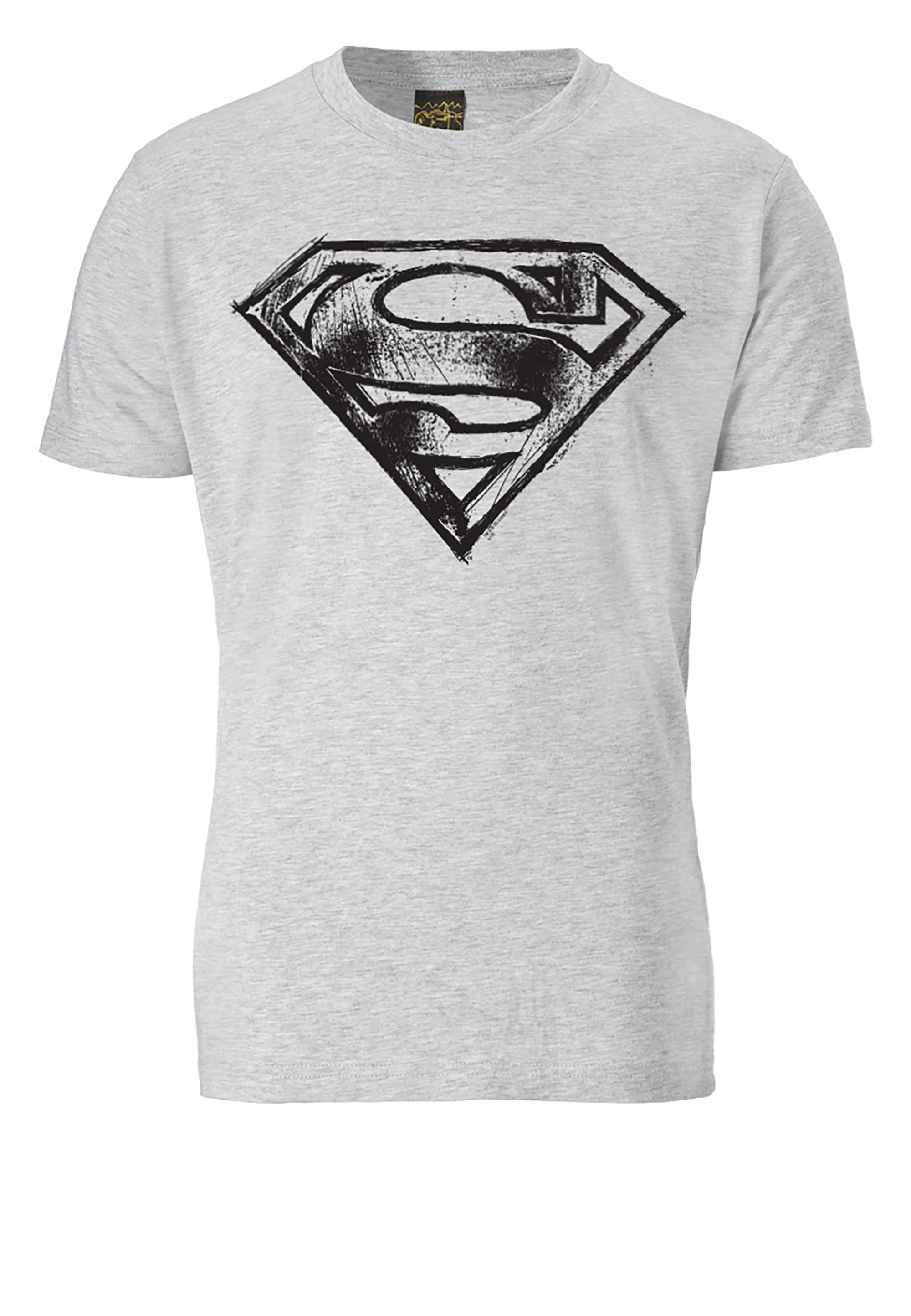 LOGOSHIRT T-Shirt »Superman Scribble walking I\'m | bestellen trendigem mit Superhelden-Print Logo«