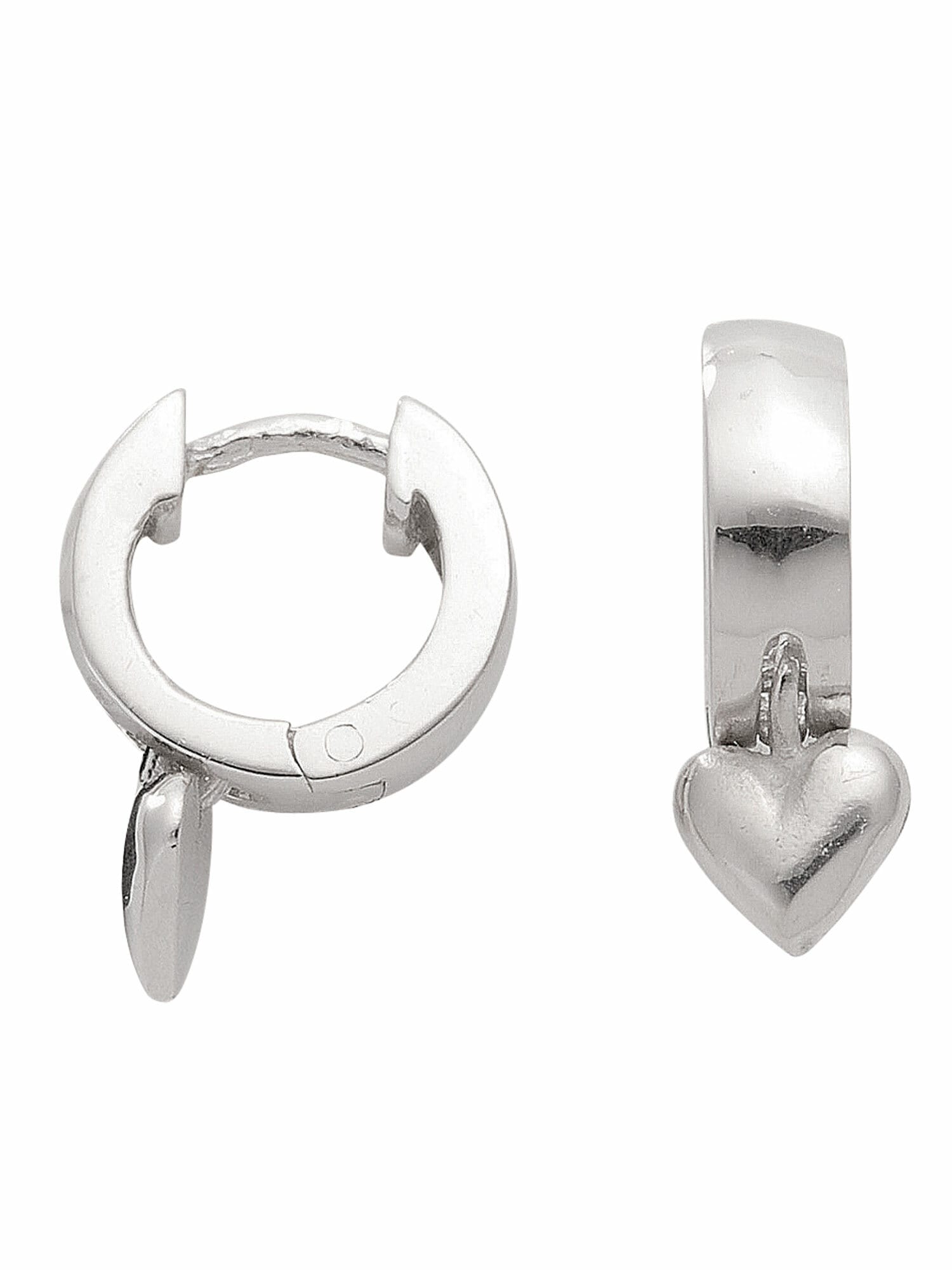 Adelia´s Paar Ohrhänger »925 Silber Ohrringe Creolen Herz Ø 10,8 mm«,  Silberschmuck für Damen im Onlineshop | I\'m walking