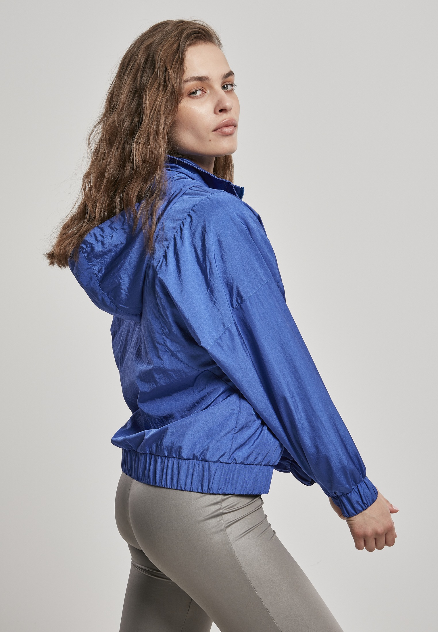 shoppen Ladies Outdoorjacke Shiny (1 Jacket«, Nylon CLASSICS mit »Frauen Kapuze Oversized Crinkle St.), URBAN