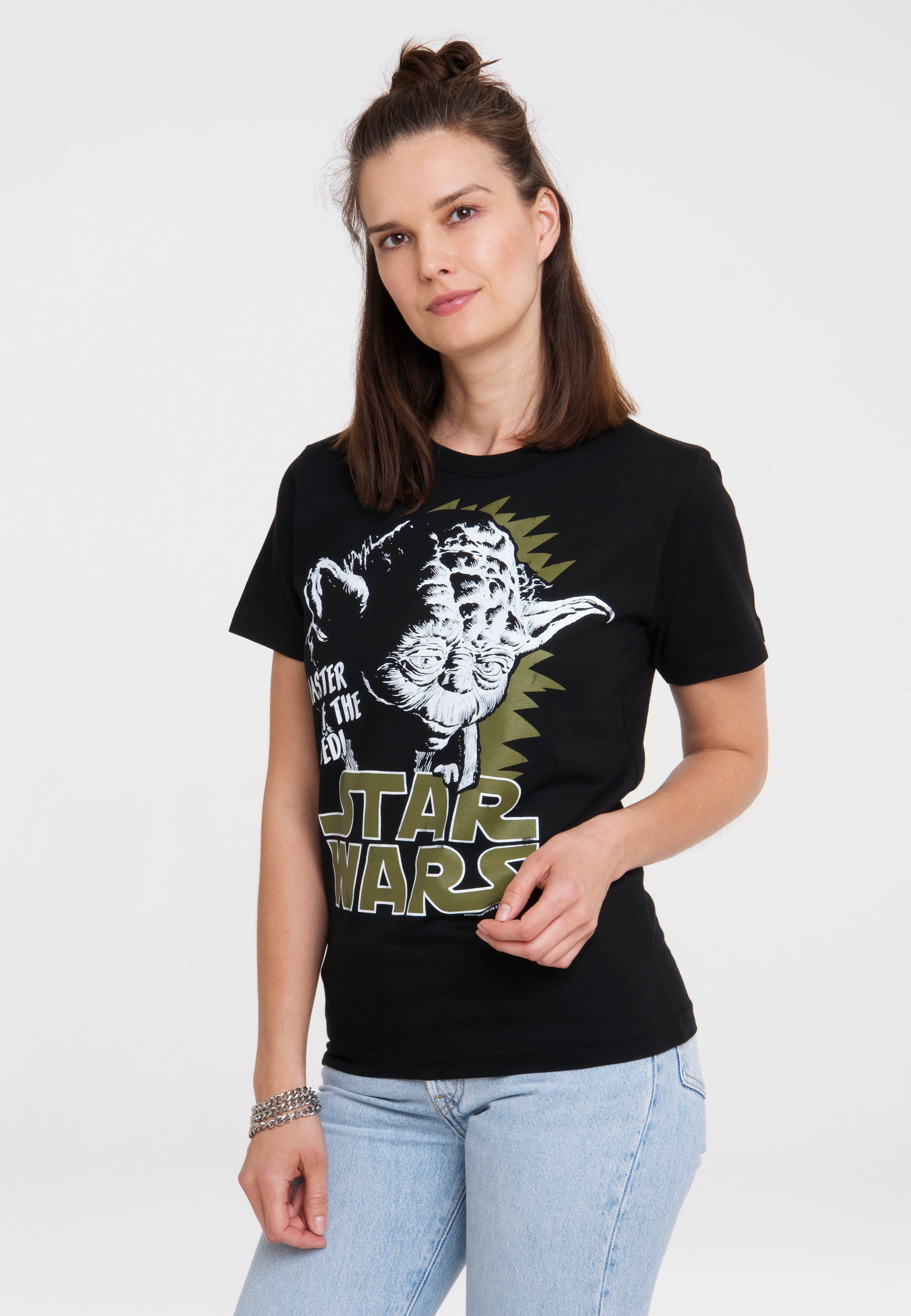 lizenziertem LOGOSHIRT bestellen »Star Print - Yoda«, mit T-Shirt Wars