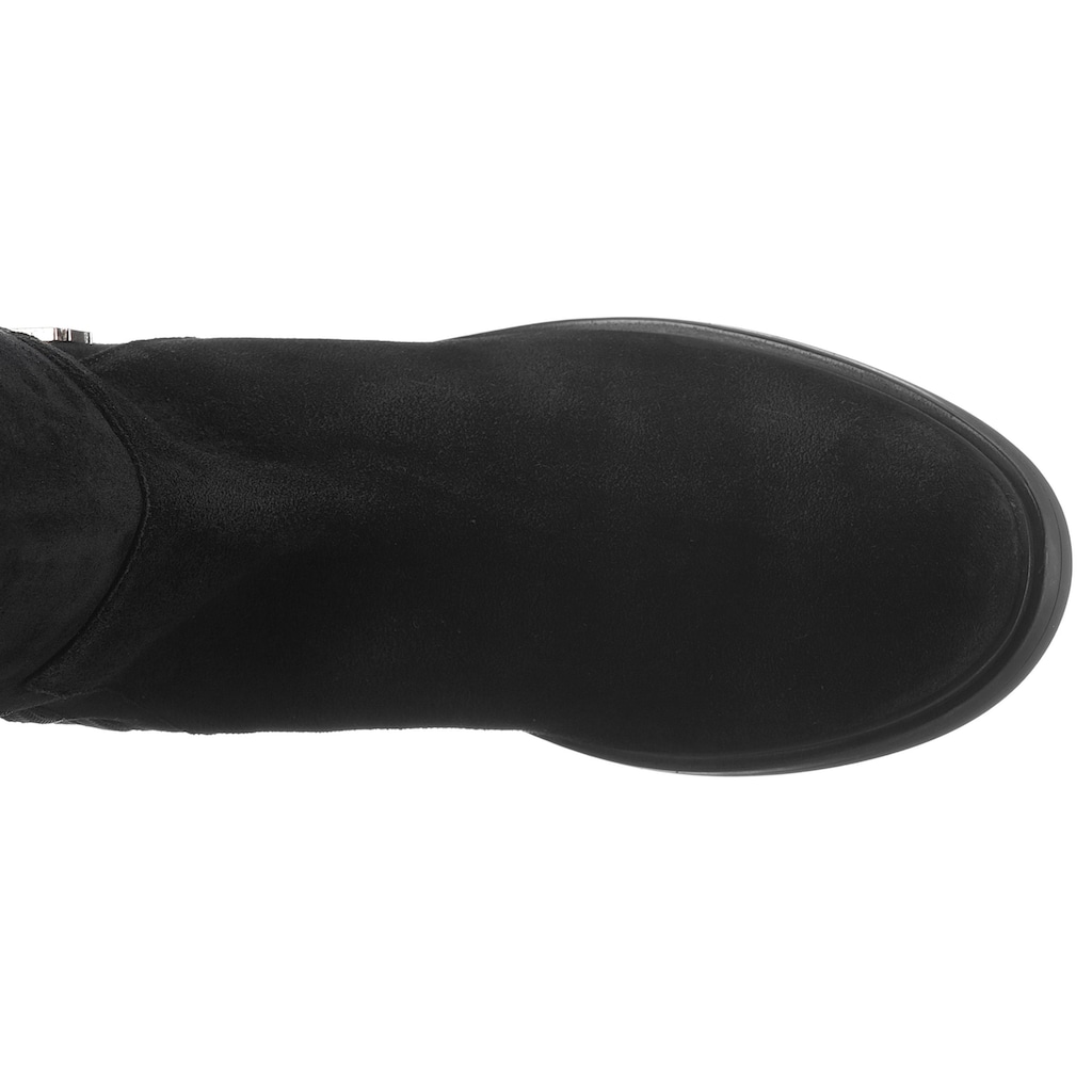 Tommy Hilfiger Stiefel »TH ESSENTIALS LONGBOOT«, mit breitem Textil-Stretcheinsatz