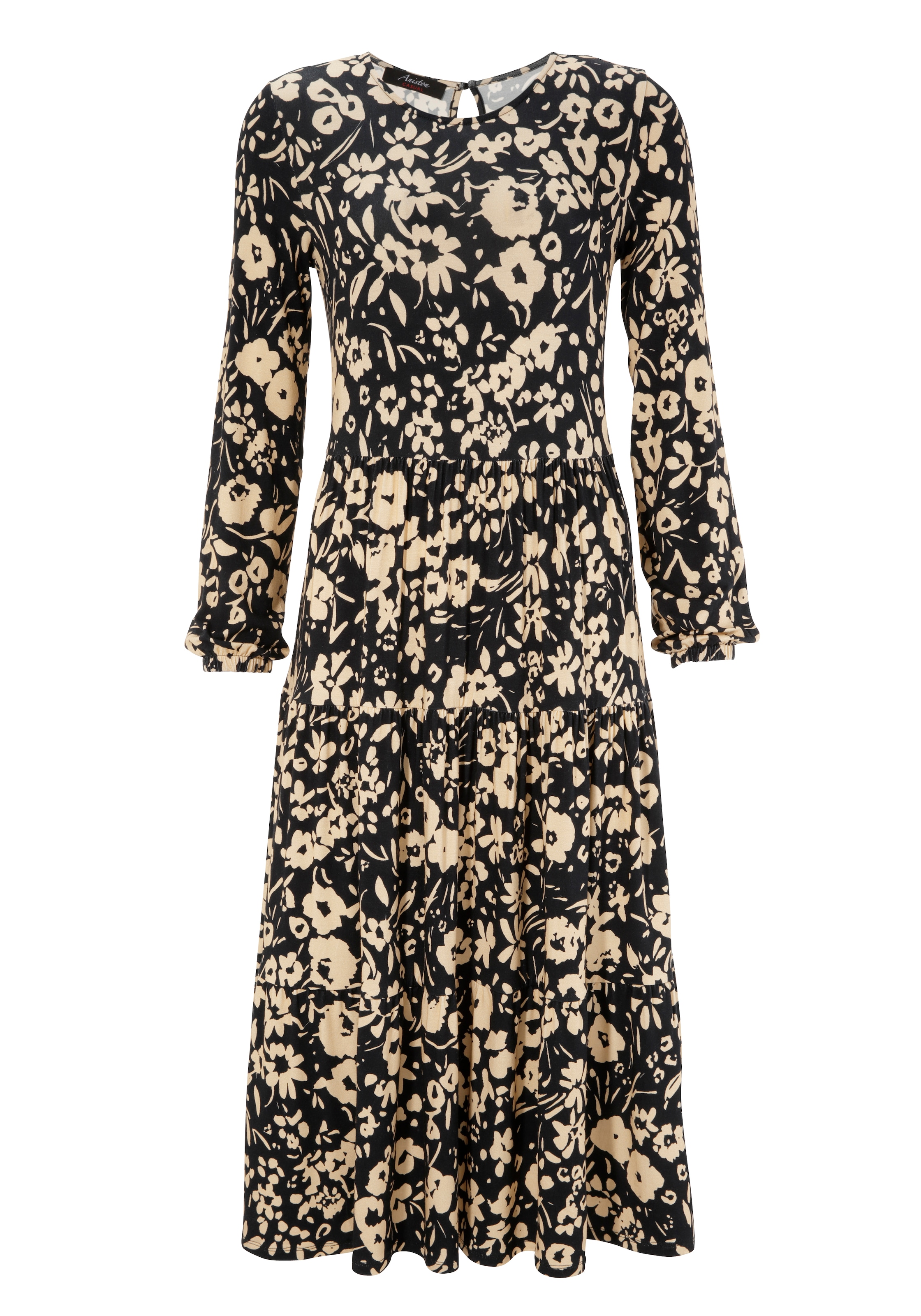 Aniston Blumendruck bestellen abstraktem mit Jerseykleid, CASUAL