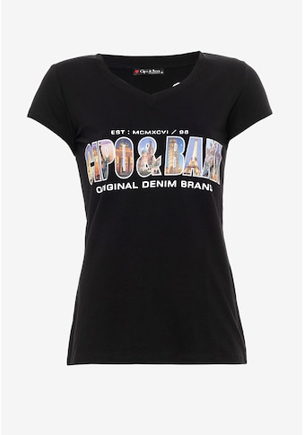 Cipo & Baxx T-Shirt, mit großem Marken-Frontprint kaufen