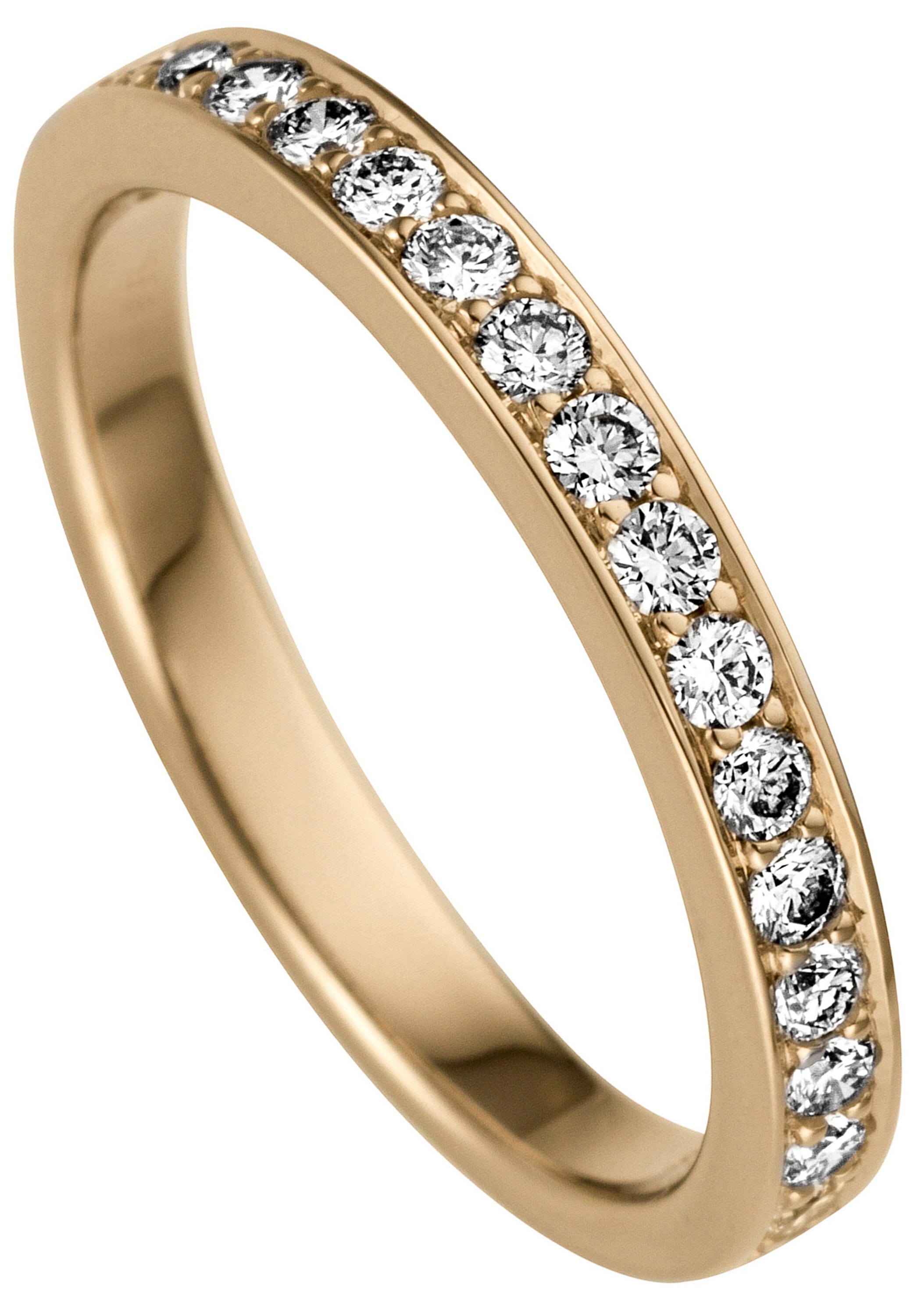 JOBO Fingerring »Ring mit 17 Diamanten«, 585 Gold online kaufen | I\'m  walking