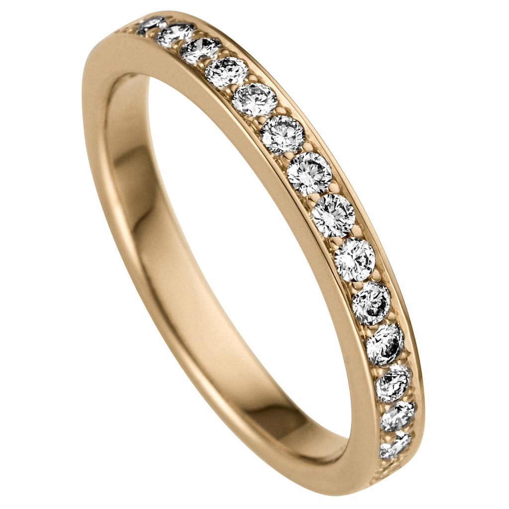 JOBO Fingerring Ring mit 17 Diamanten 585 Gold