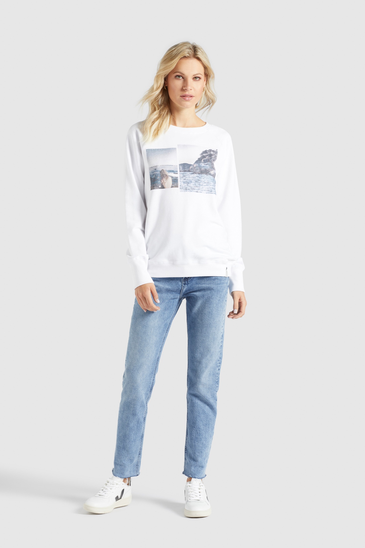 khujo Sweatshirt khujo Sweatshirt SILICIA POLAROID mit Foto-Druck auf der Vorderseite