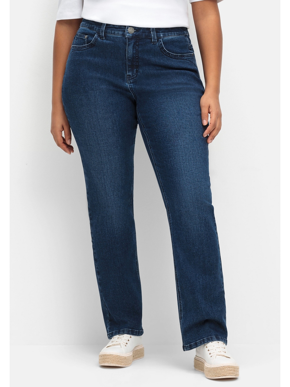 Sheego Stretch-Jeans »Große Größen«, funktionellen I\'m | online walking Fasern kaufen mit TruTemp365®