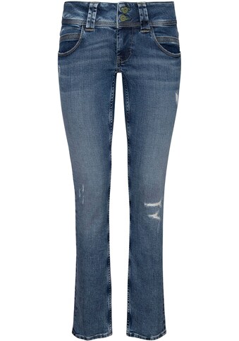 Pepe Jeans Straight-Jeans »VENUS«, mit 2-Knopf Bund und doppelter Gesäßtasche kaufen