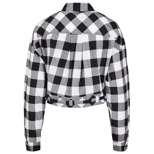 URBAN CLASSICS Langarmhemd »Damen Ladies Short Oversized Check Shirt«, (1  tlg.) shoppen | I'm walking