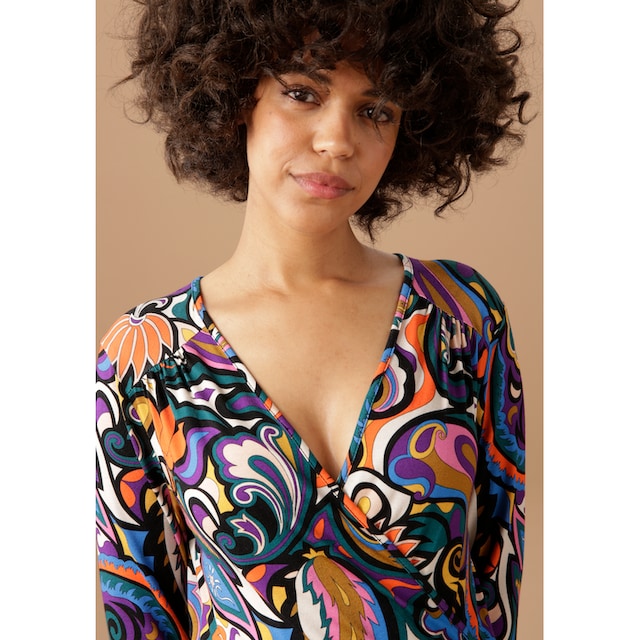 Aniston CASUAL Jerseykleid, mit farbenfrohem, graphischen Blumen- und  Paisley-Druck bestellen