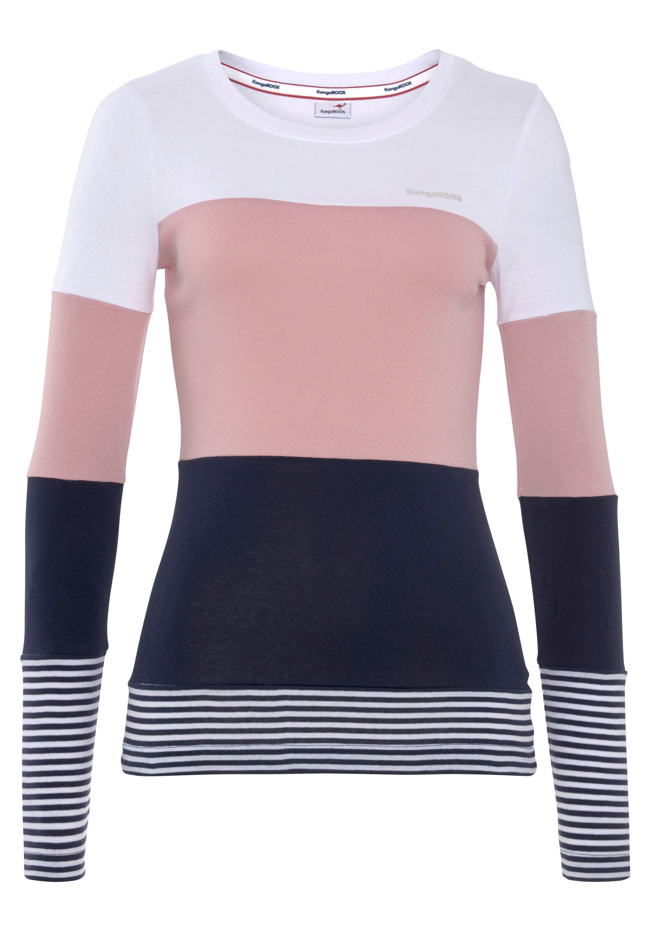 KangaROOS Longsleeve im trendingen Colourblocking-Mix - NEUE KOLLEKTION