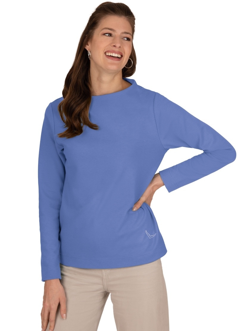 Trigema »TRIGEMA Sweatshirt Stehkragen mit online Pullover Kristallsteinen«