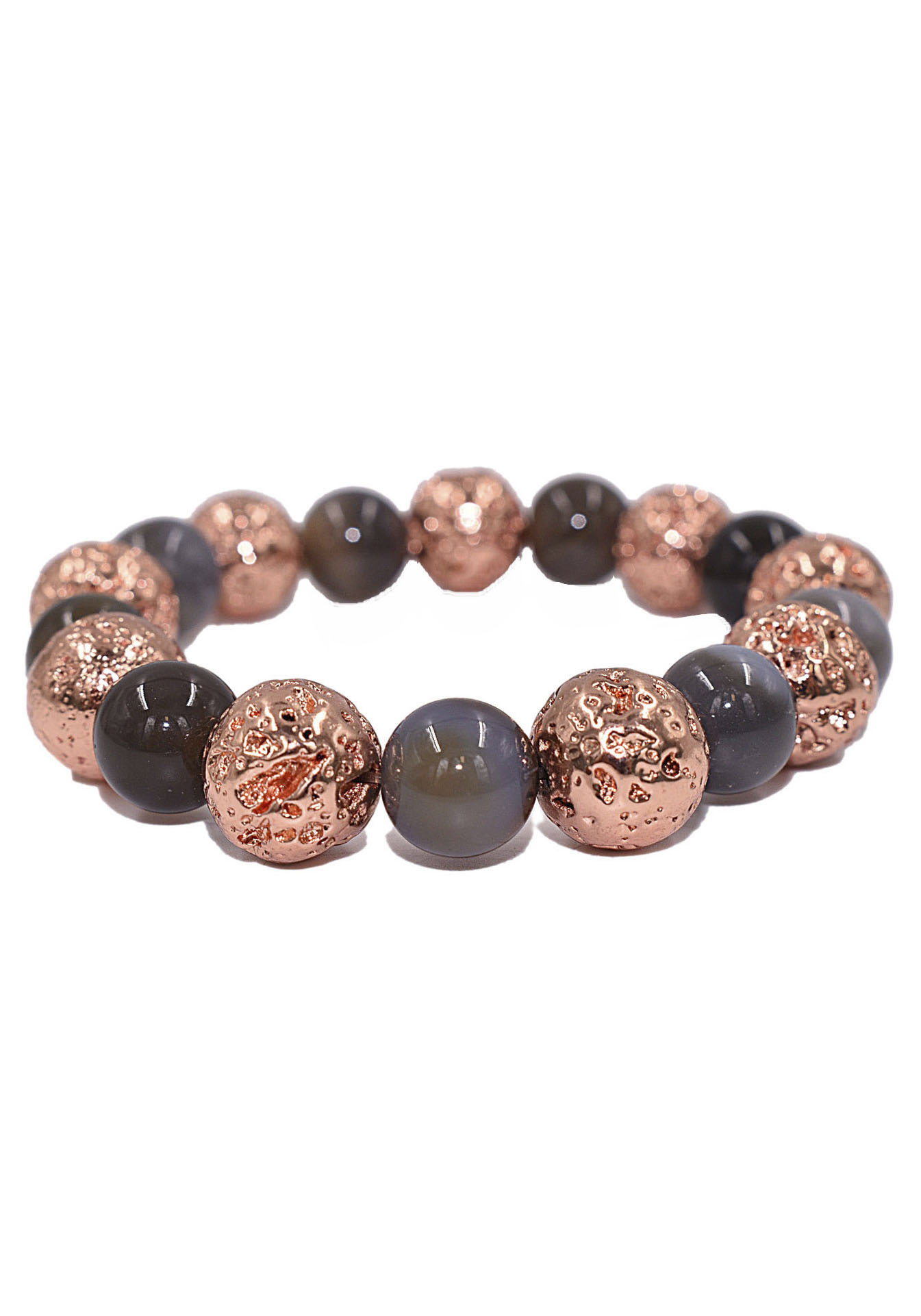 Armband »Schmuck Geschenk Armschmuck Armkette Edelstein Lavastein«, zu Kleid, Shirt,...