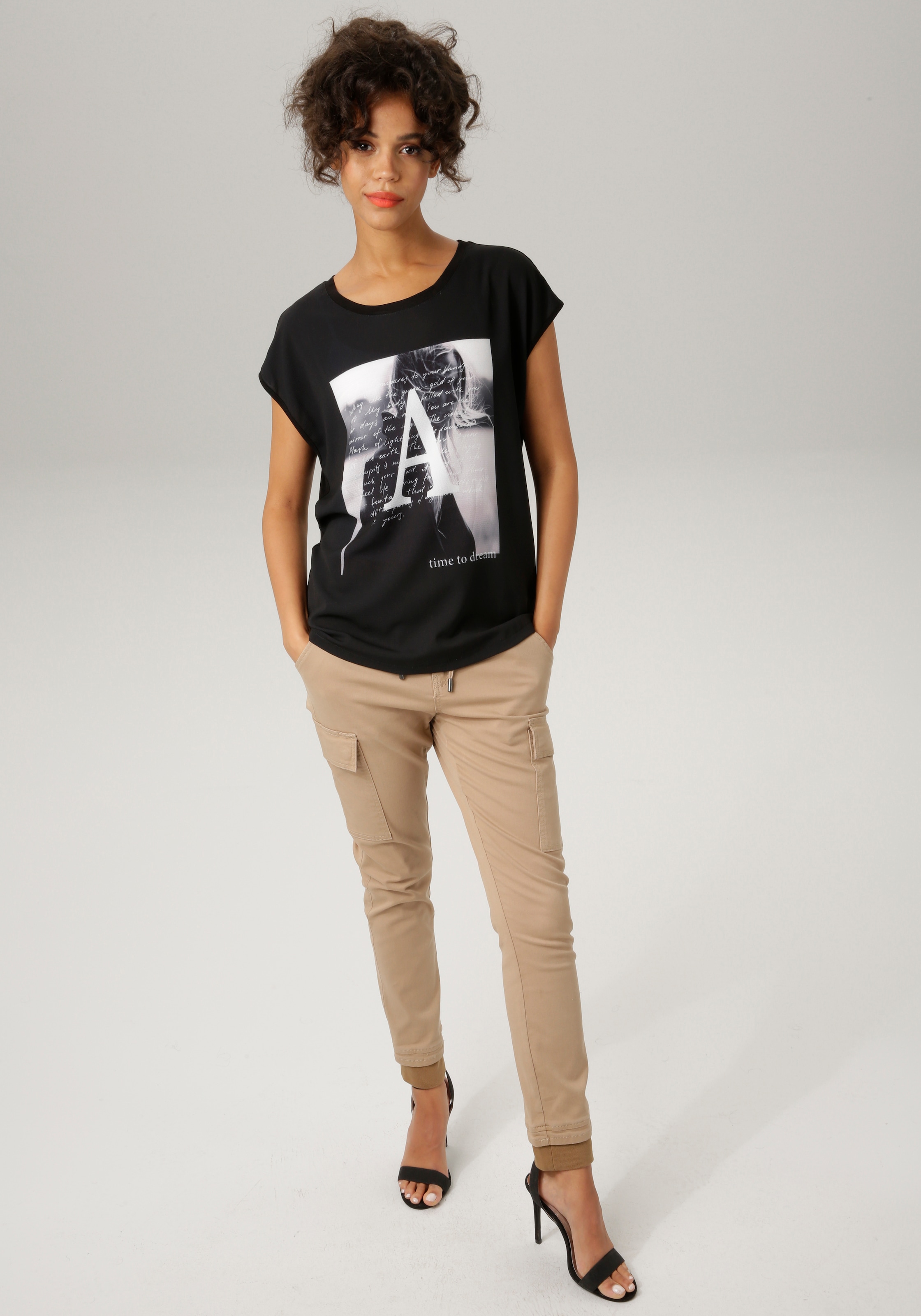 walking | CASUAL Aniston mit verträumten online Frontdruck T-Shirt, I\'m