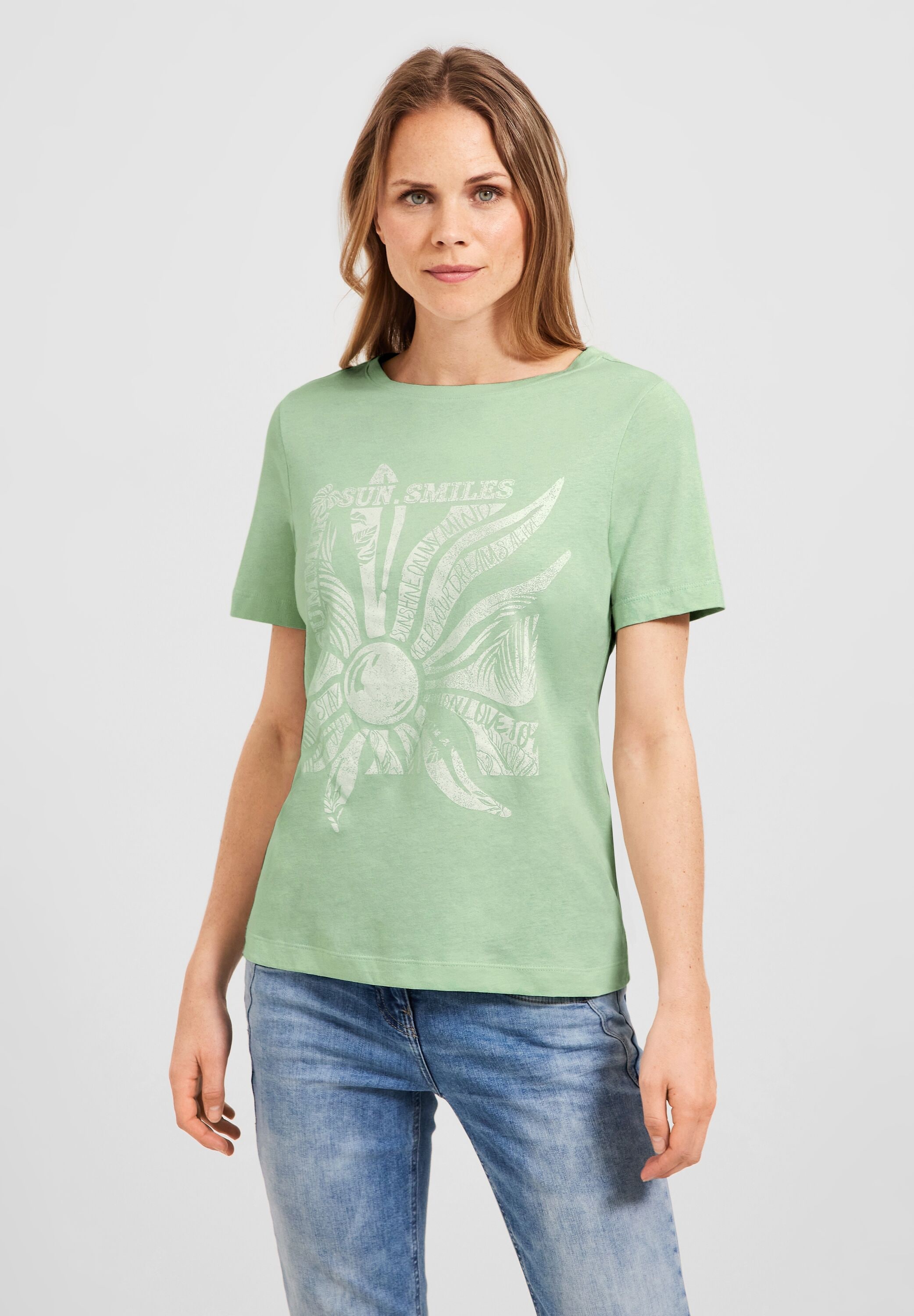 U-Boot-Ausschnitt Cecil T-Shirt, mit shoppen