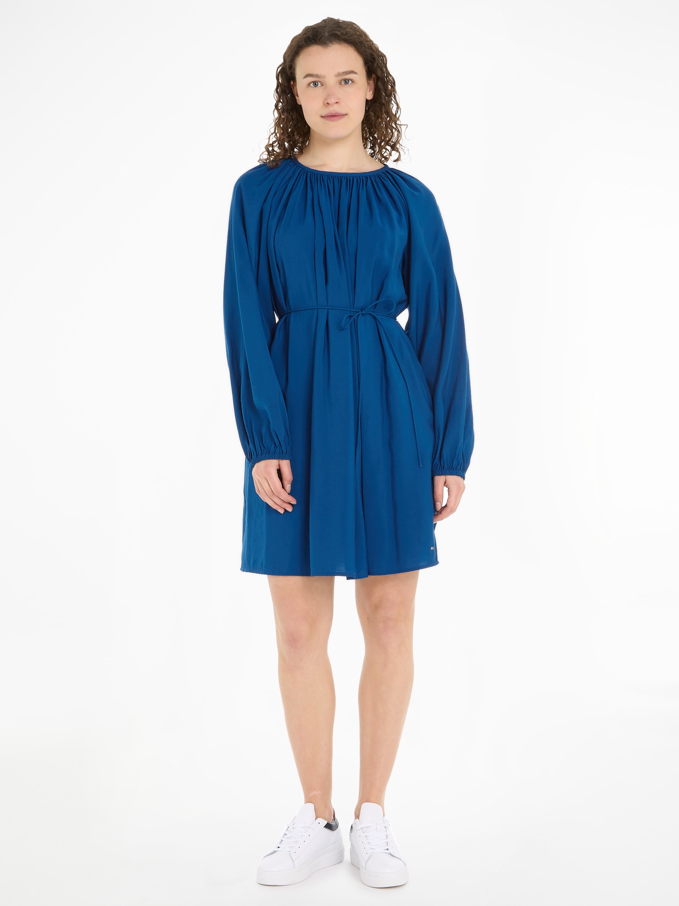 Tommy Hilfiger Blusenkleid »TEXTURED MODAL SHORT DRESS«, mit Taillenbund  online kaufen | I\'m walking