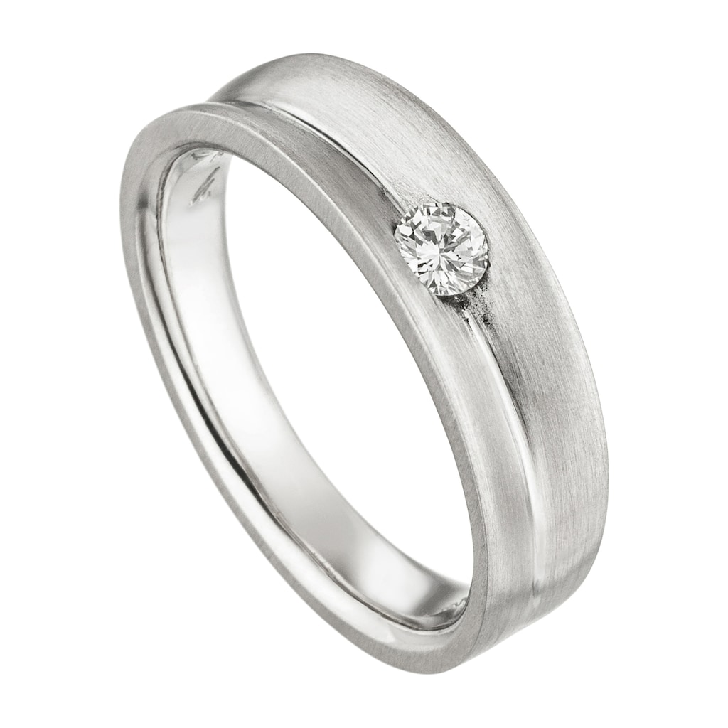 JOBO Fingerring Ring mit Diamant 0 13 ct. 950 Platin