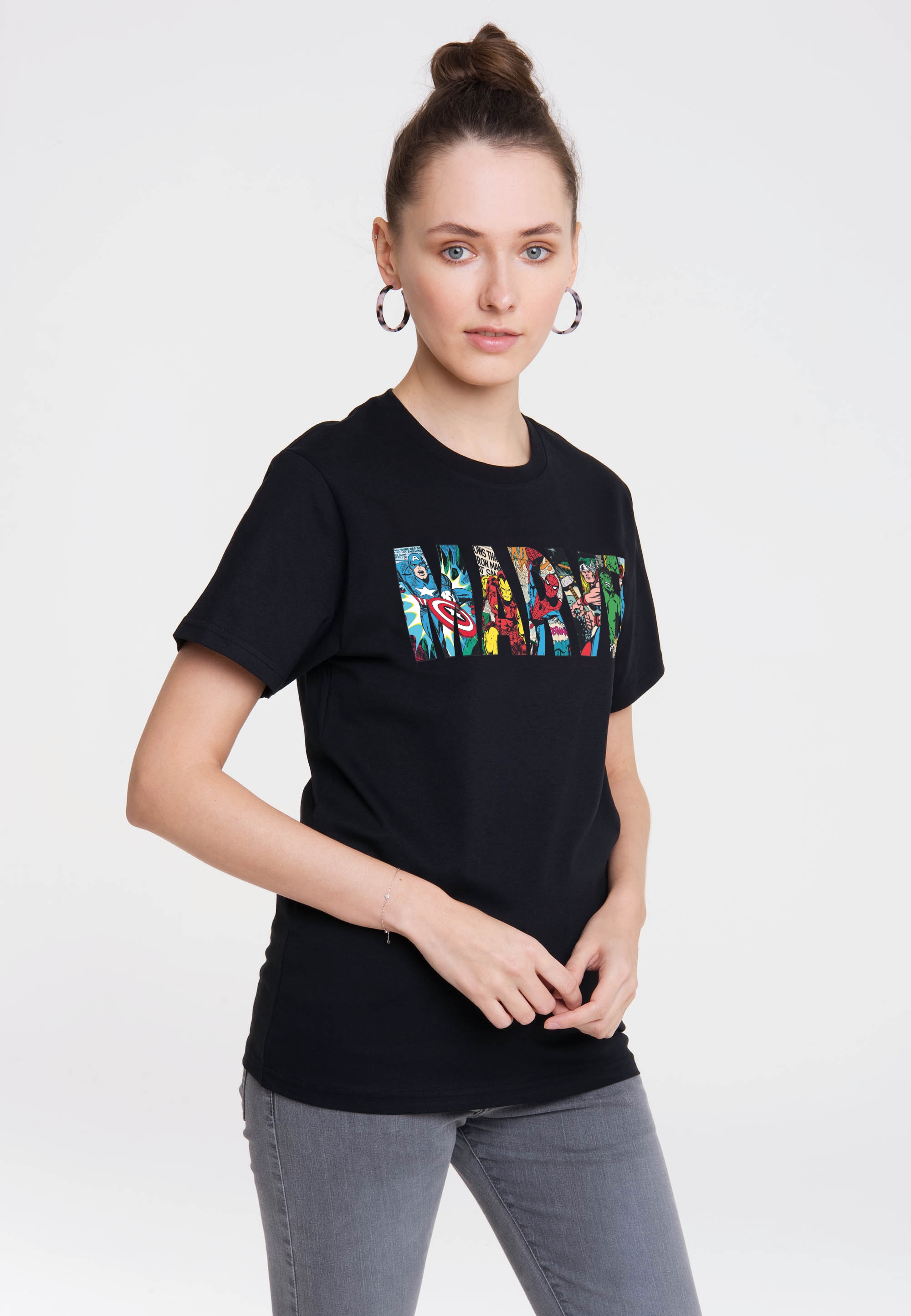 LOGOSHIRT T-Shirt »Marvel Comic Colour Logo«, mit coolem Print bestellen
