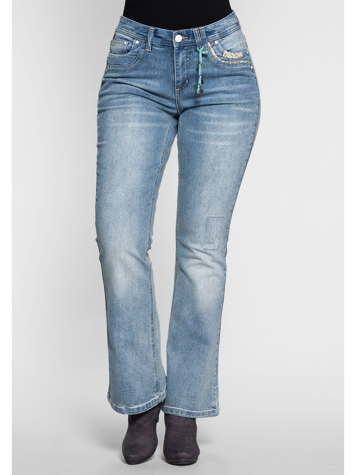 sheego by Joe Browns Bootcut-Jeans am bestellen Bund mit Pailletten »Große Größen«