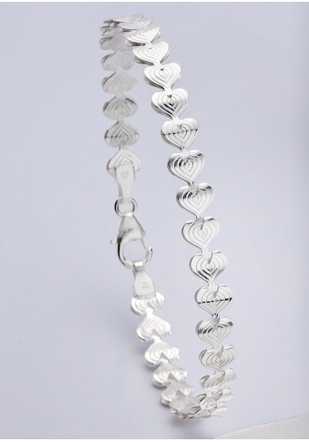 Firetti Silberarmband »mit strukturierten Herzen« kaufen