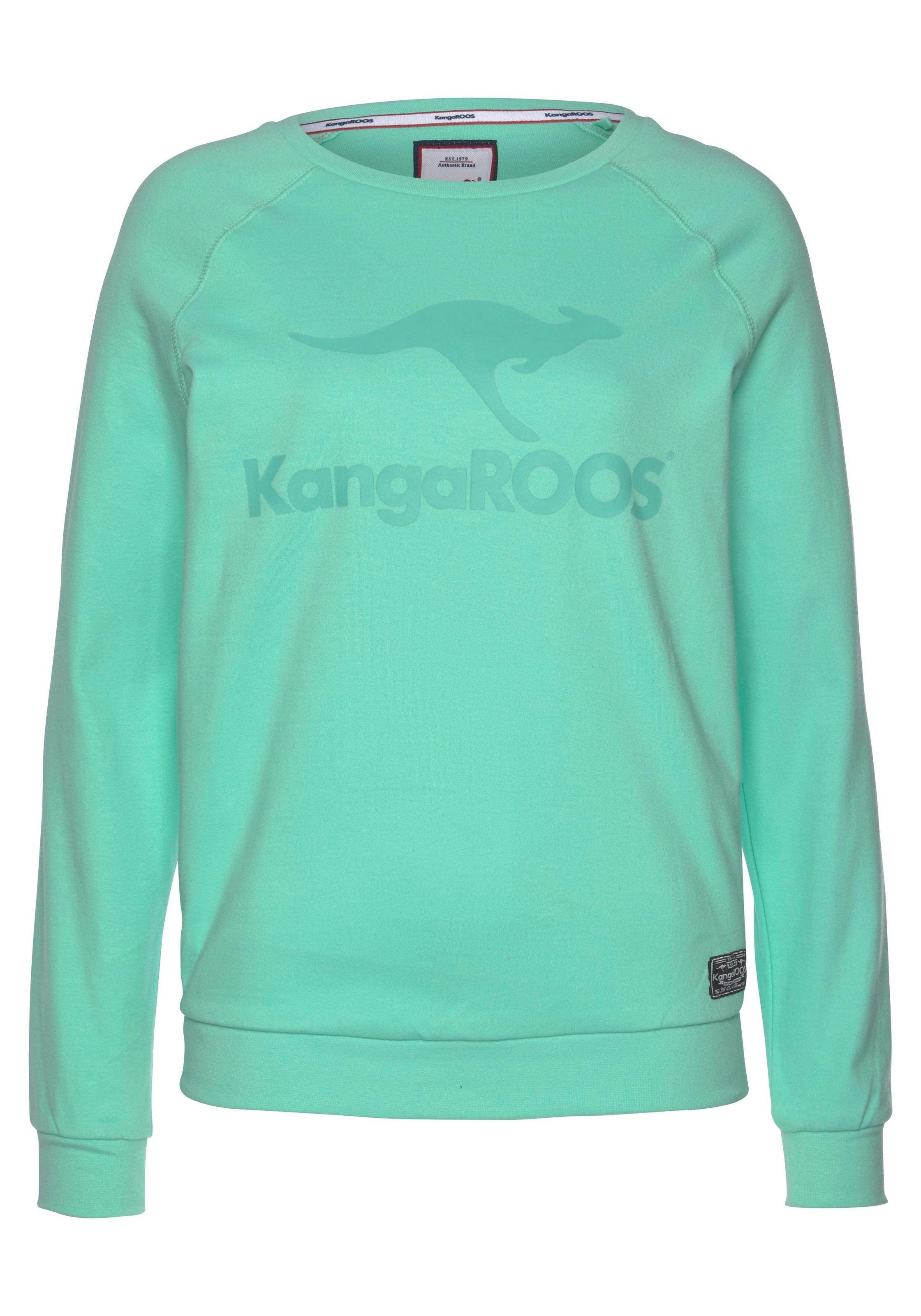 KangaROOS Sweater, Label-Print großem vorne online mit