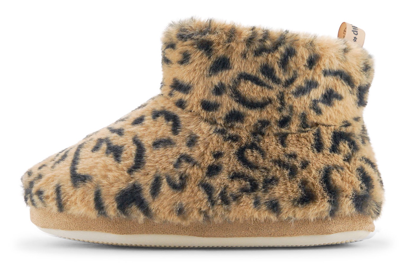 Hüttenschuhe »short*yeti leo«, im flauschigen Leo-Look