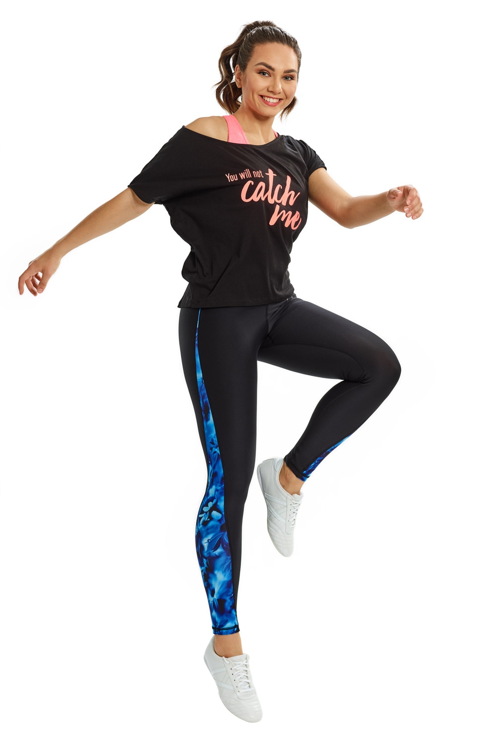 leicht«, Neon Glitzer-Aufdruck Oversize-Shirt Winshape coralfarbenem ultra walking »MCT002 | mit I\'m bestellen