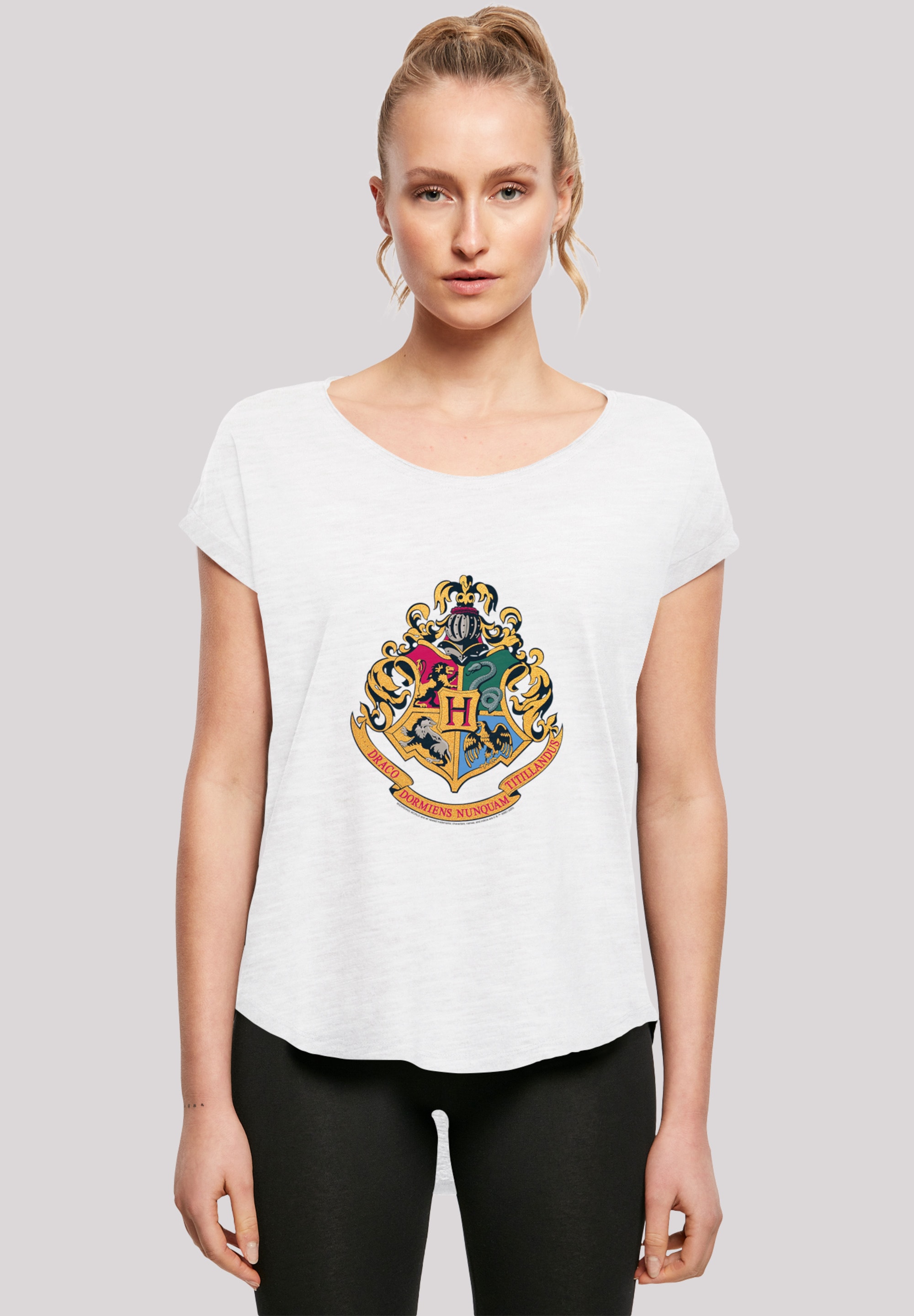 F4NT4STIC T-Shirt »Harry Potter Hogwarts Crest Gold«, Print shoppen