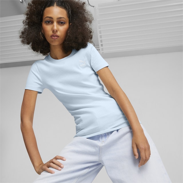 PUMA T-Shirt »Classics geripptes Slim T-Shirt Damen« bestellen