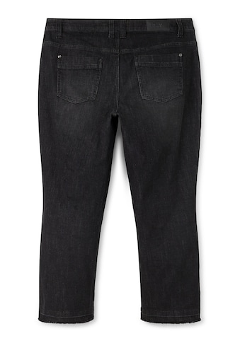 Sheego Stretch-Jeans »7/8-Jeans«, mit Cut-out und Fransen am Saum kaufen