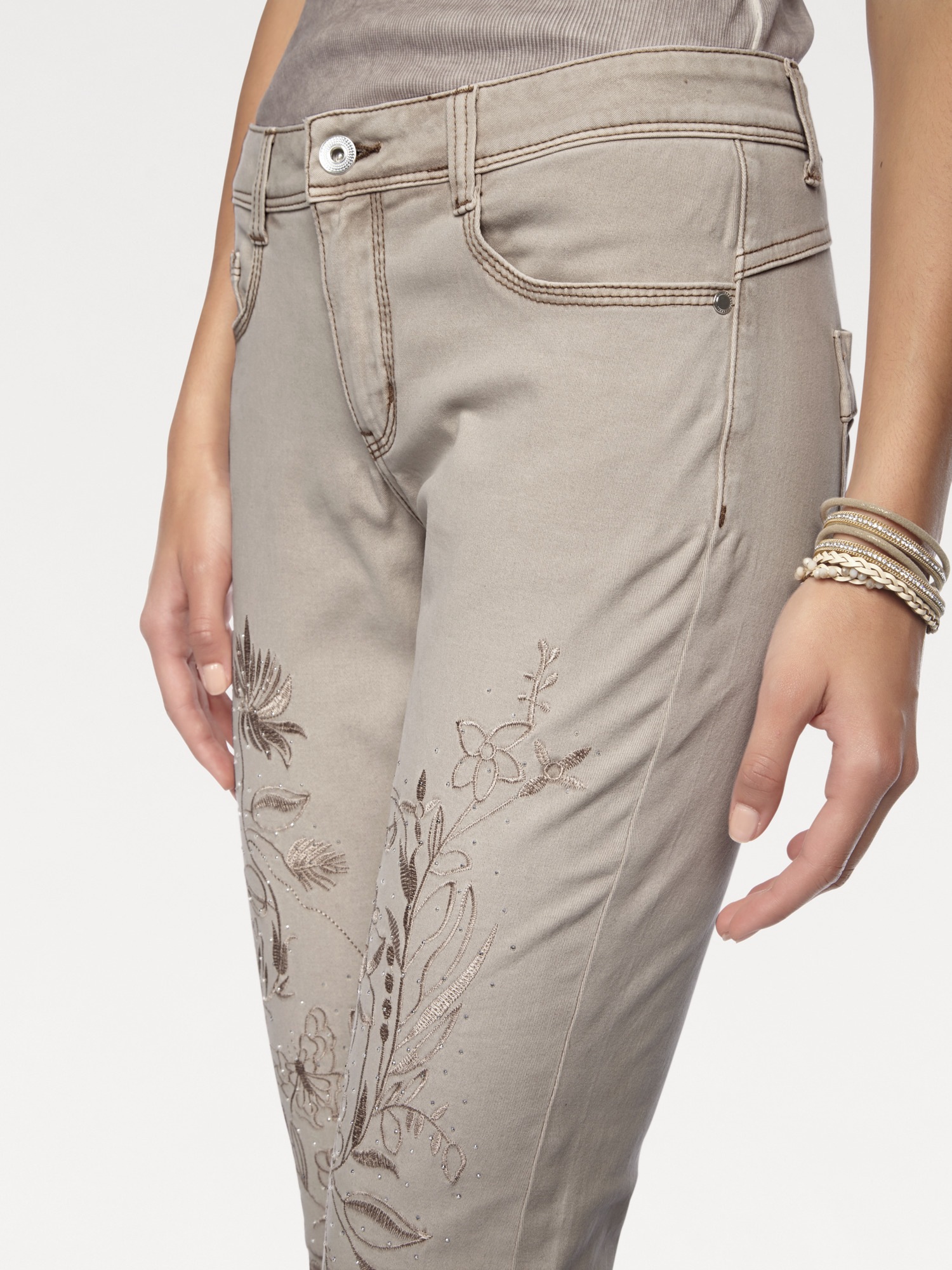 ASHLEY BROOKE by Heine Röhrenjeans, mit Stickerei